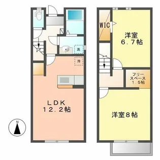 ドリームレジデンス熊之庄(DREAM RESIDENCE熊之庄)【106号室】の間取り