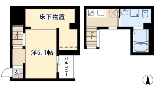 プレンフル【201号室】の間取り