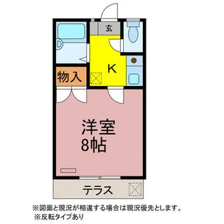 セザンヌ三本木【102号室】の間取り