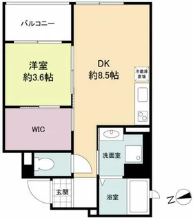 アリス・マナーガーデン谷町【8階】の間取り