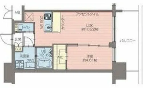 プレジオ阿波座【6階】の間取り