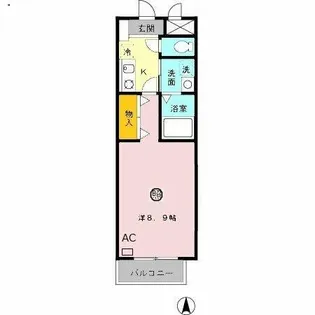 ジュネス・ブランドール【1階】の間取り