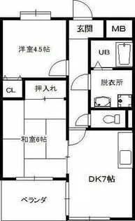 メゾン摂津【7階】の間取り
