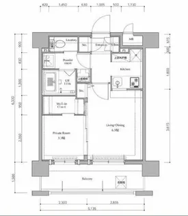 ネストピア薬院東【10階】の間取り