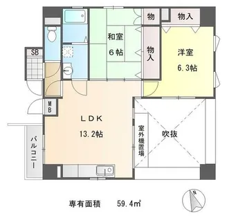 オーキッド山下【7階】の間取り