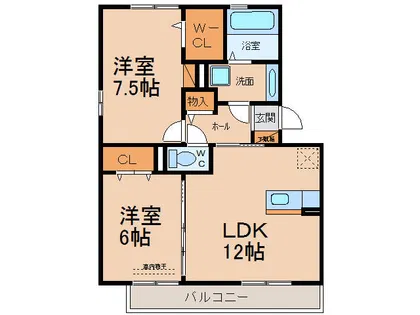 パークサイド東出 Ⅰ【2階】の間取り