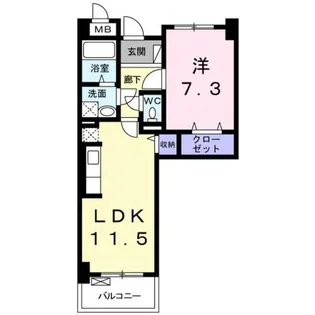 ラ ヴィ カルム【2階】の間取り