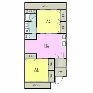 プレナス野田【3号室】の間取り