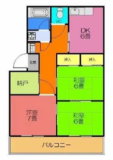 朝日マンション【4-B号室】の間取り