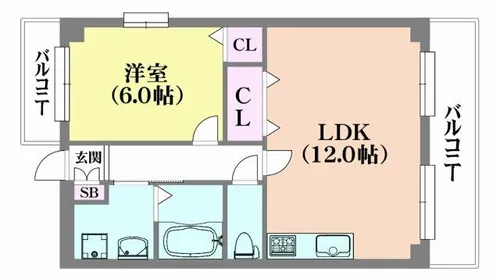 ディパピヨン【5階】の間取り