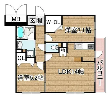 オトジローネⅡ【3階】の間取り