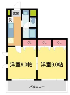 キャッスルプラザ甲子園アネックス【406号室】の間取り