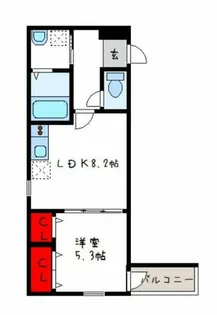 フジパレス花園中央公園南Ⅱ番館【1階】の間取り