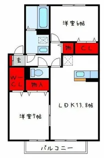 エステート光D棟【1階】の間取り