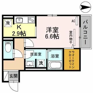 セジュール・ユイット西岩田【2階】の間取り
