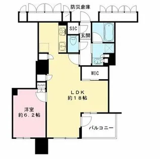 ブランズタワー大阪本町【23階】の間取り