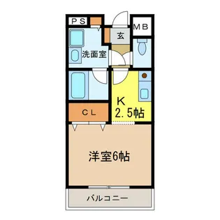 エレガンシア金剛【4階】の間取り