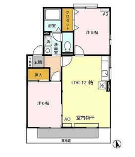 アネックス河尻 B【101号室】の間取り