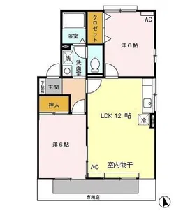 アネックス河尻 B【101号室】の間取り