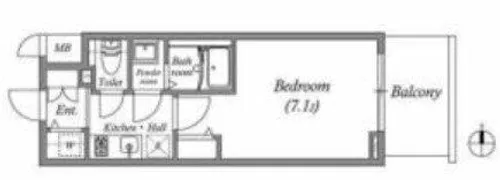 Cion Osaka East Gate【9階】の間取り