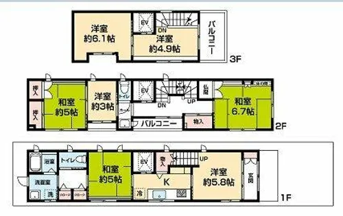 愛知県豊橋市上伝馬町【一戸建】の間取り
