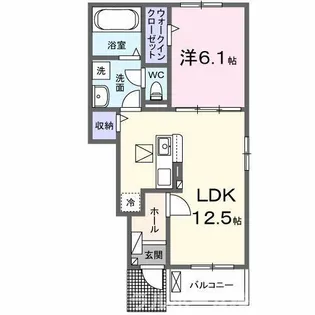 アイパレット ティーダ【1階】の間取り