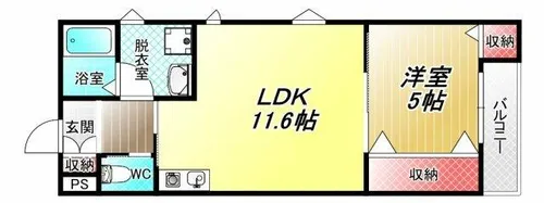 Class-A長瀬【2階】の間取り
