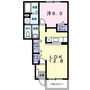 ストラーレ 牛川【1階】の間取り