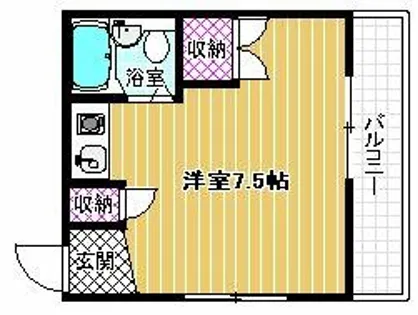 ベルエール天美【5階】の間取り