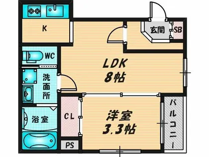 パレスケープ【3階】の間取り