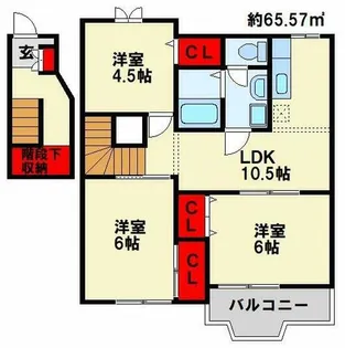 アメニティ広徳【202号室】の間取り