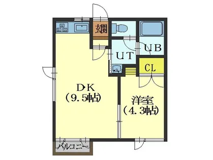 ヴィレッジ・ヒル【102号室】の間取り