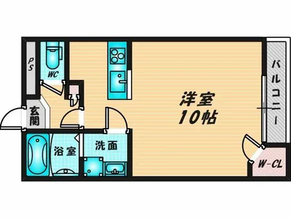 レオパレス島之内【3階】の間取り