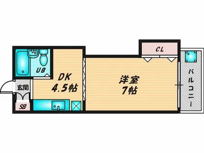栗山マンション【7階】の間取り