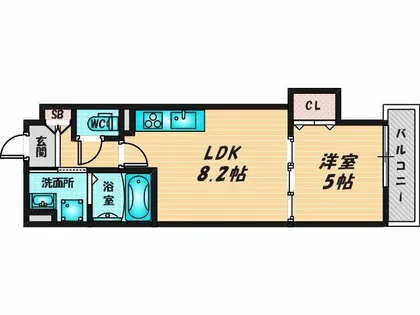クリエオーレ中川東【3階】の間取り
