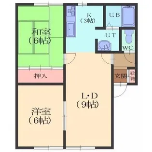 ラ・クール美原【201号室】の間取り
