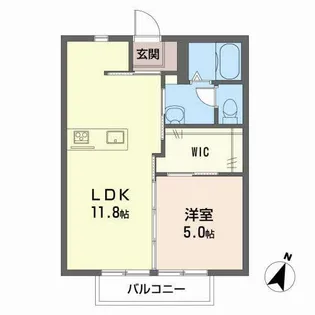 プランドール赤代【A203号室】の間取り