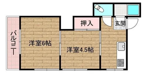 コンラッド天川新町【2階】の間取り