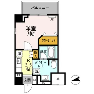 プレコート上鳥羽【5階】の間取り