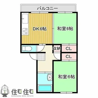 永覚コーポ【404号室】の間取り