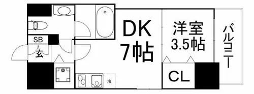 イグレック南本町【13階】の間取り