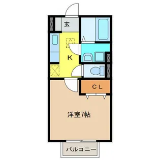 サンシティスズイE【1階】の間取り