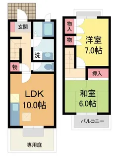ディアコート夙川【B号室】の間取り