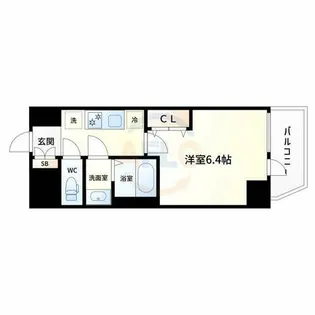 アドバンス大阪カーサ【12階】の間取り