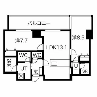 さくらHills NISHIKI PLATINUM RESIDENCE【14階】の間取り