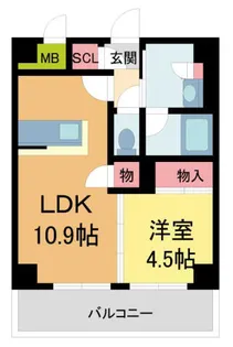 Refisia西宮【205号室】の間取り