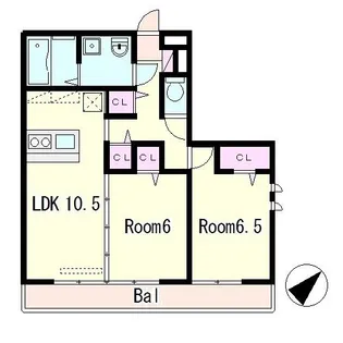 滋賀県栗東市目川【アパート】の間取り