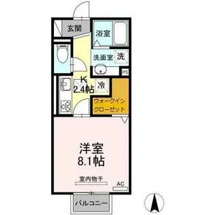 ラフィネ【102号室】の間取り