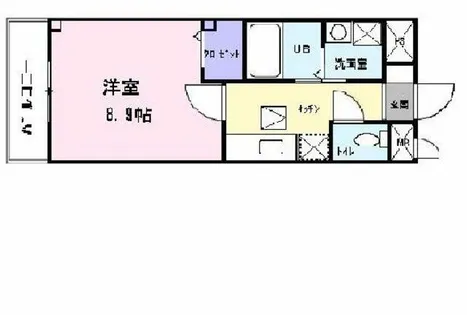 ヒラソル・ナツA【1階】の間取り