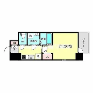 エスリード大阪フェリス【601号室】の間取り